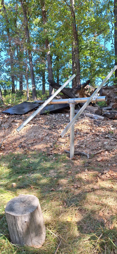 Ozark Mountain Adjustable Solar Panel 3" Pole Mount - 2x Solar Panels (With Modules) 730W Array