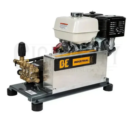 BE GX390 5.2 GPM @ 3200 PSI Belt Drive Pressure Washer Skid – Front View