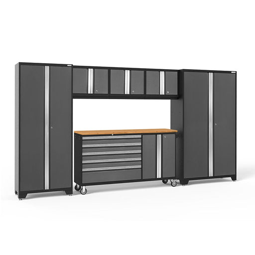 NewAge Bold Series 6 Piece Cabinet Set with rolling work center