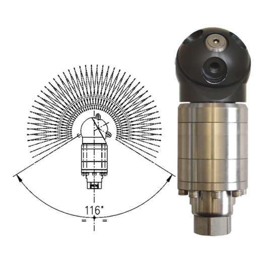 P.A Rotating Trash Bin Cleaner Head A42R2 for industrial bin cleaning