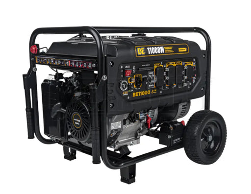 BE 11,000 Watt Generator full view with wheels