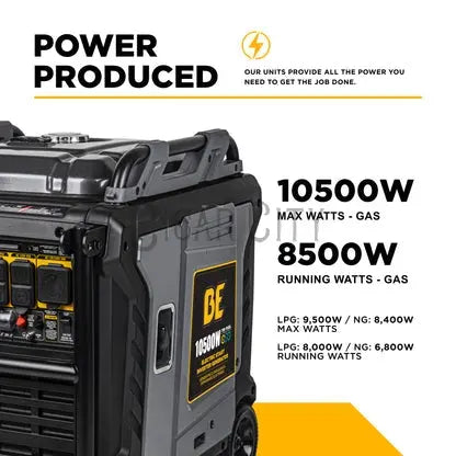 BE Power Equipment BE10500IT – 10,500 Watt Digital Inverter Generator