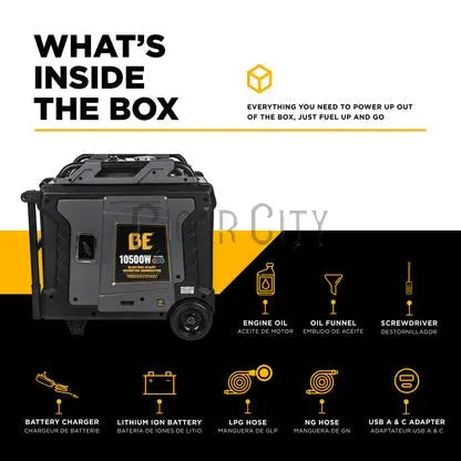 BE Power Equipment BE10500IT – 10,500 Watt Digital Inverter Generator