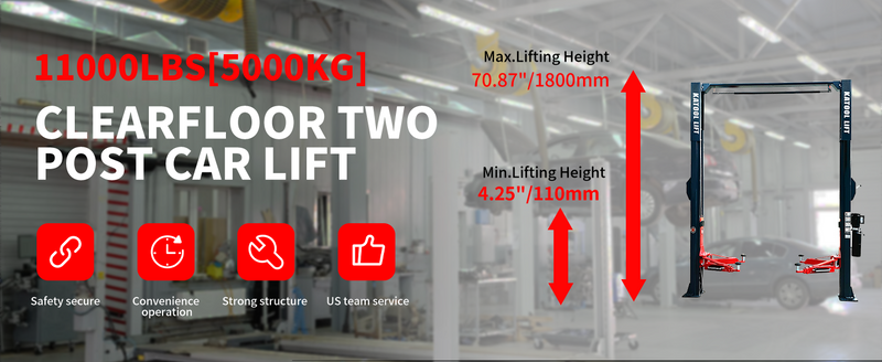 Katool KT-AS110D Asymmetric Car Lift 11,000 lbs.