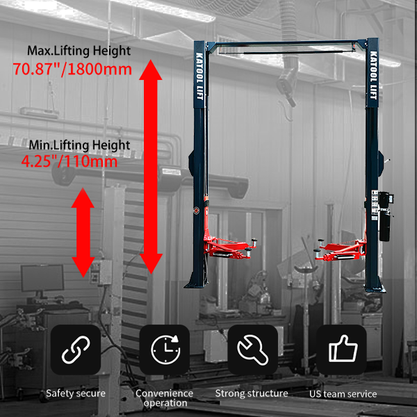 Katool KT-AS110D Asymmetric Car Lift 11,000 lbs.