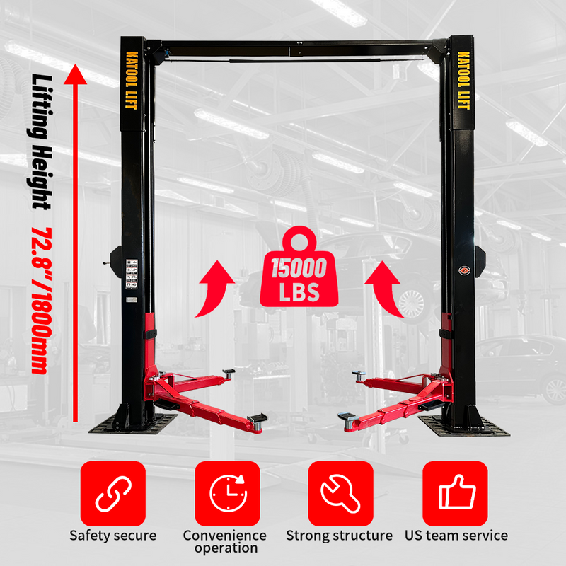 Katool KT-M150D Two Post Car Lift 15,000 lbs