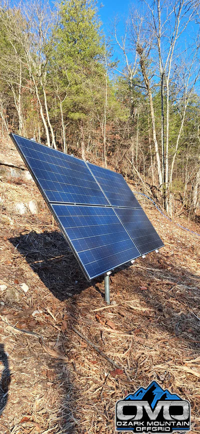 Adjustable Solar Panel 3" Pole Mount - 4x Solar Panels
