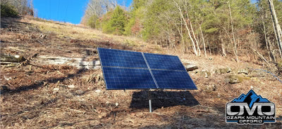 Adjustable Solar Panel 3" Pole Mount - 4x Solar Panels