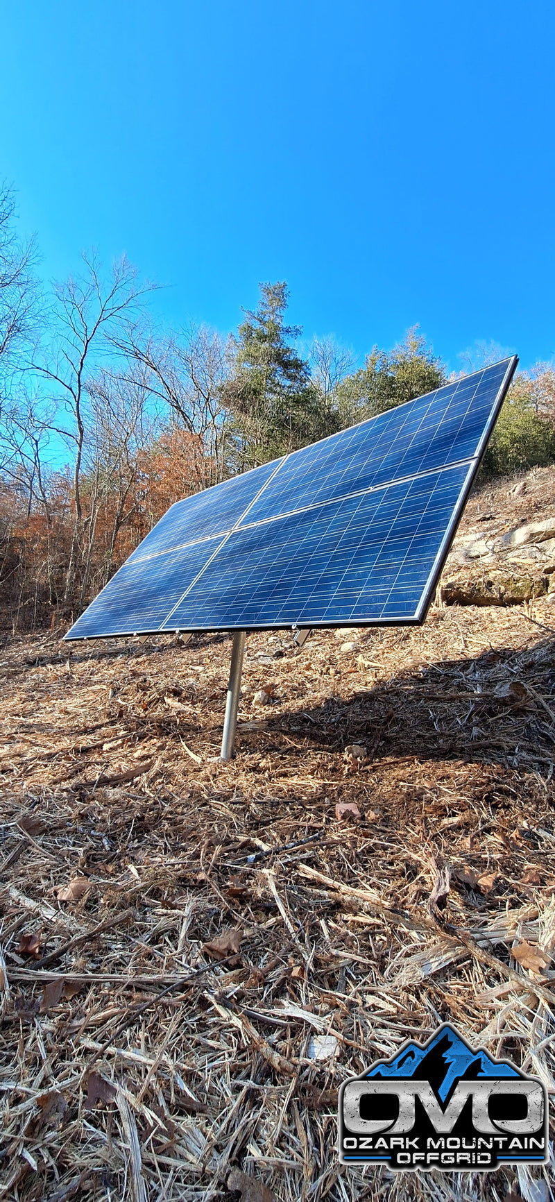 Adjustable Solar Panel 3" Pole Mount - 4x Solar Panels (With Modules) 1440 Watt Array