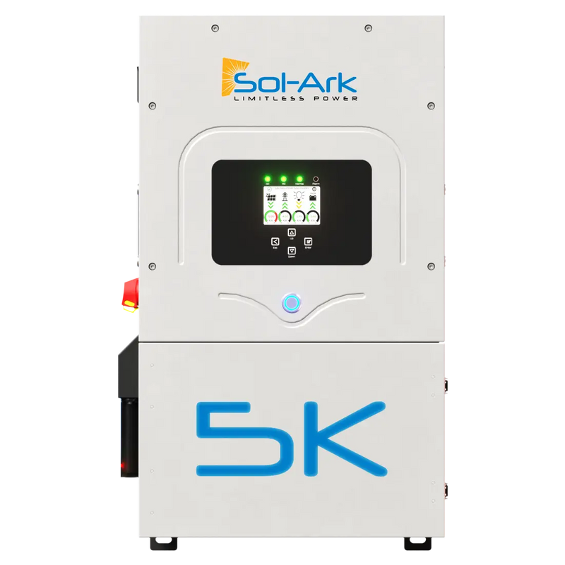 4.4KW Complete Offgrid Solar Kit + 5K Sol-Ark Inverter + 15.36KW OMO Stack Lithium Battery +2.2KW Solar with Mounting Rails and Wiring