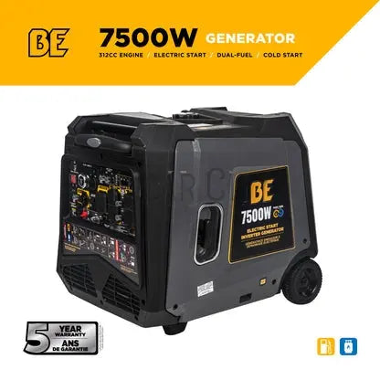 BE7500ID 7,500 W Dual-Fuel Digital Inverter Generator