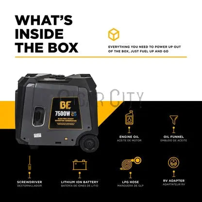 BE7500ID 7,500 W Dual-Fuel Digital Inverter Generator