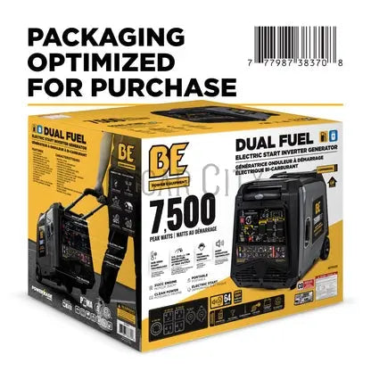 BE7500ID 7,500 W Dual-Fuel Digital Inverter Generator