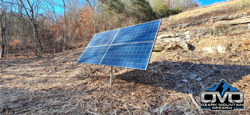 Adjustable Solar Panel 3" Pole Mount - 4x Solar Panels (With Modules) 1440 Watt Array
