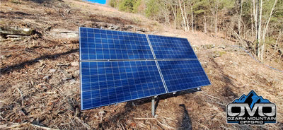 Adjustable Solar Panel 3" Pole Mount - 4x Solar Panels