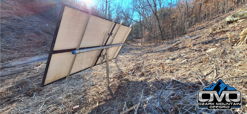 Adjustable Solar Panel 3" Pole Mount - 4x Solar Panels (With Modules) 1440 Watt Array