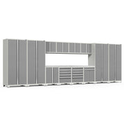 Adjustable shelves inside Pro Series garage lockers