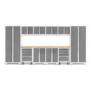 Adjustable steel shelves inside Bold Series lockers