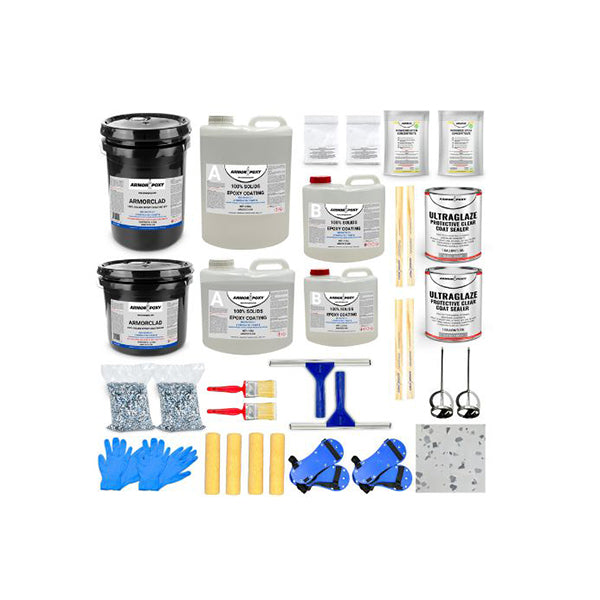 ArmorPoxy ArmorClad DIY Epoxy Floor Kit For Medium Broadcast