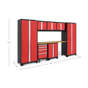 Bold Series 8 Piece cabinet system with lockable doors and drawers