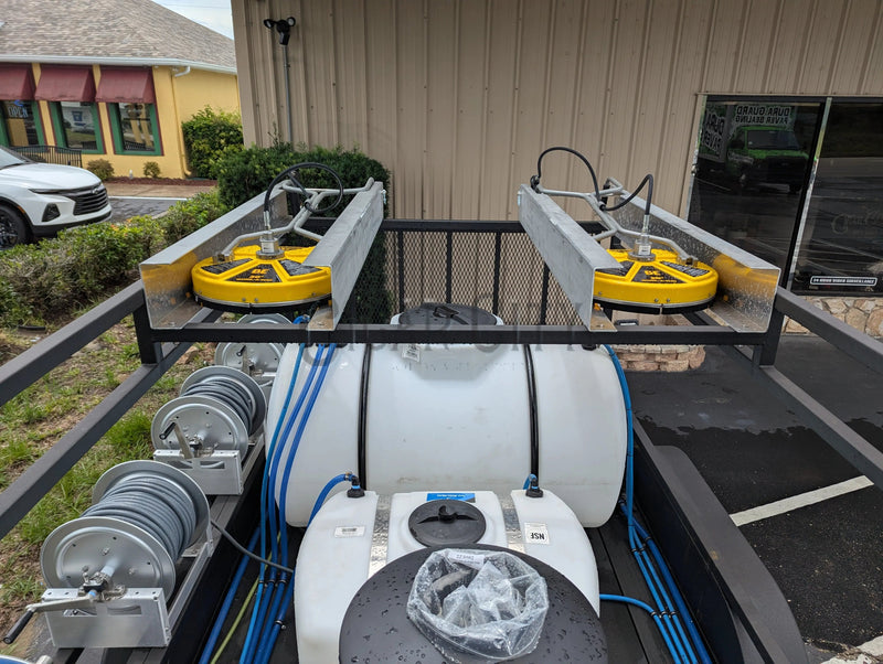 Dominator 6x12 Dual 8GPM Hot Water Pressure Washing and 12v Softwash Trailer