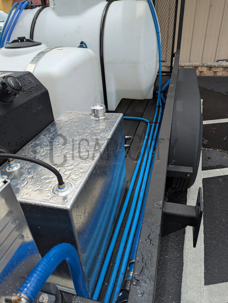 Dominator 6x12 Dual 8GPM Hot Water Pressure Washing and 12v Softwash Trailer