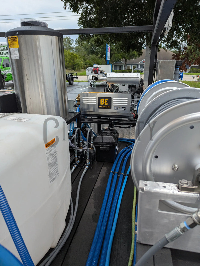 Dominator 6x12 Dual 8GPM Hot Water Pressure Washing and 12v Softwash Trailer