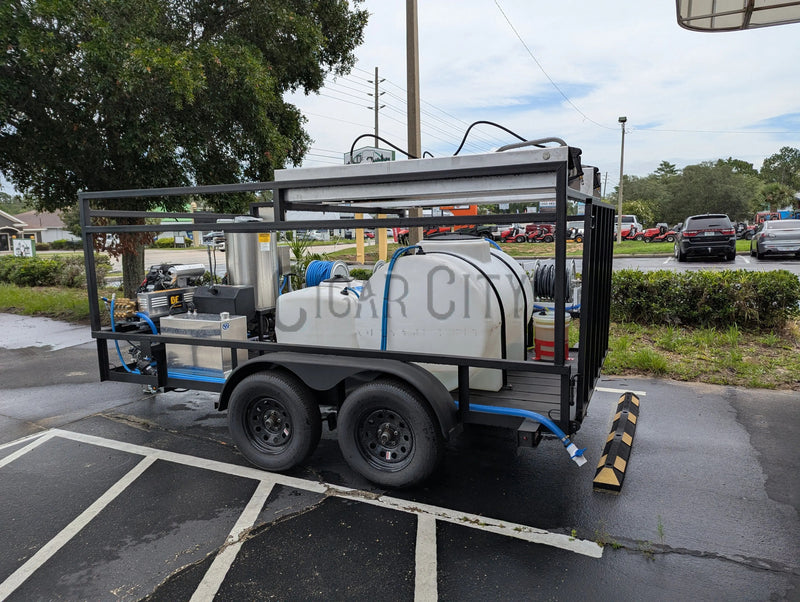 Dominator 6x12 Dual 8GPM Hot Water Pressure Washing and 12v Softwash Trailer