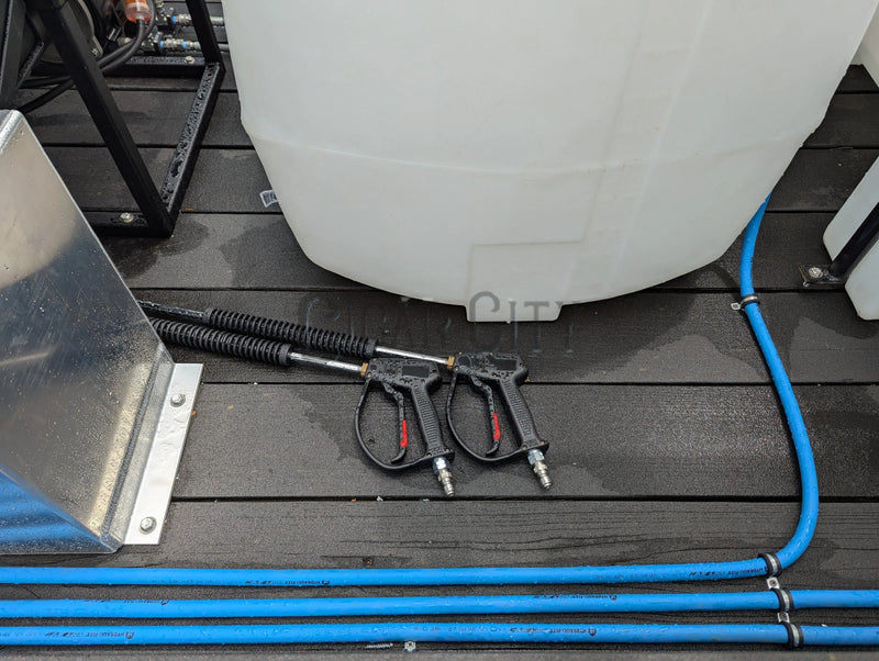 Dominator 6x12 Dual 8GPM Hot Water Pressure Washing and 12v Softwash Trailer