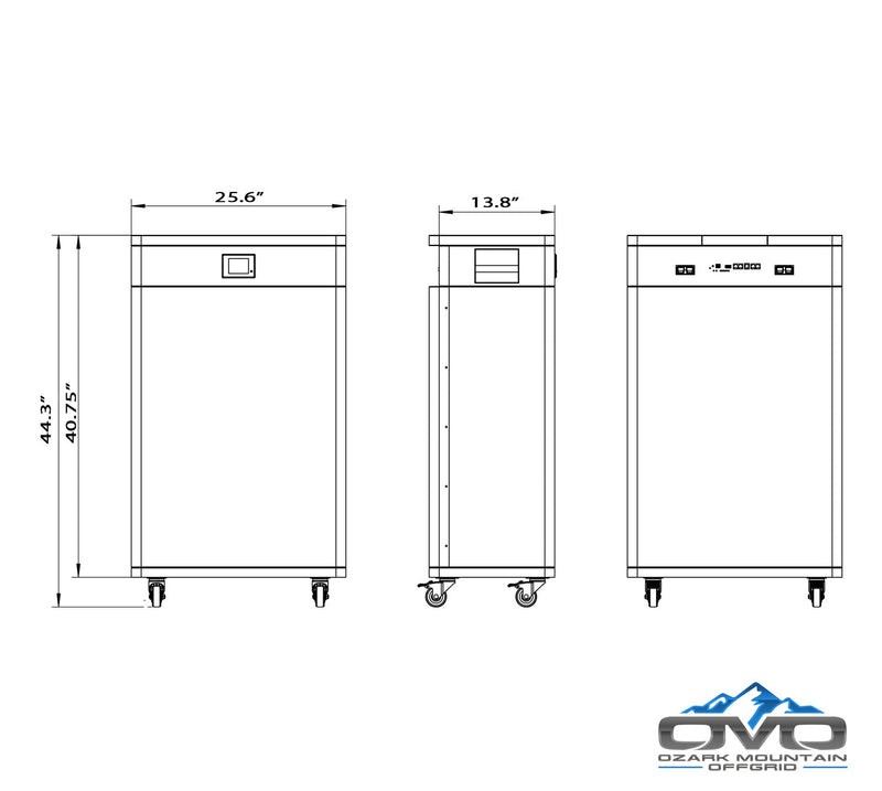25KW Complete Offgrid Solar Kit + EG4 18kPV + 3x 32KW OMO 48V Freedom Series Lithium Battery + 26.4KW Solar with Ground Mount and Wiring