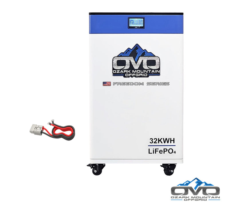 25KW Complete Offgrid Solar Kit + EG4 18kPV + 3x 32KW OMO 48V Freedom Series Lithium Battery + 26.4KW Solar with Ground Mount and Wiring