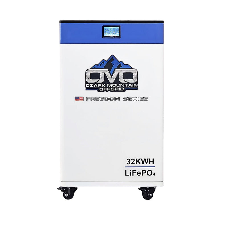 17KW Complete Offgrid Solar Kit - 2x 32kWh OMO 48V Freedom Series Lithium Battery + 15K Sol-Ark Inverter +17.6KW Solar with Ground Mount and Wiring