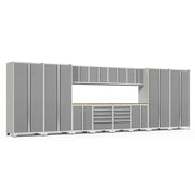 Heavy-duty 18-gauge steel garage cabinets with lockers and drawers
