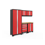 Integrated full-length handles on Bold Series cabinets