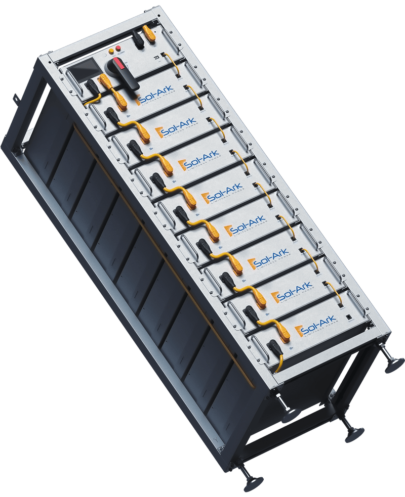 Commercial 30KW Solar Array - 3 Phase 208V Solar Kit + 30K 208V Sol-Ark Inverter + 40KW Sol-Ark INDOOR Lithium Battery +29.7KW Solar with Ground Mount and Wiring