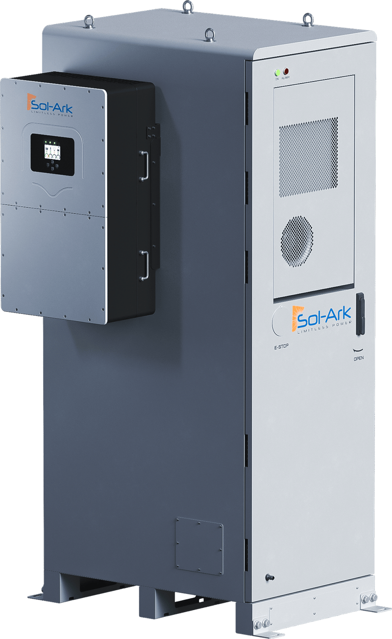 Commercial 240KW Solar Array - 3 Phase 480V Solar Kit + 4x 60K 480V Sol-Ark Inverter + 4x 60KW Sol-Ark OUTDOOR Lithium Battery +242KW Solar with Ground Mount and Wiring