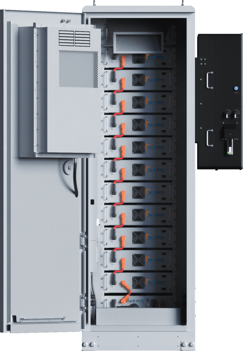 Commercial 240KW Solar Array - 3 Phase 480V Solar Kit + 4x 60K 480V Sol-Ark Inverter + 4x 60KW Sol-Ark OUTDOOR Lithium Battery +242KW Solar with Ground Mount and Wiring