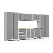 Modern garage design featuring NewAge Pro Series 9 Piece cabinet system