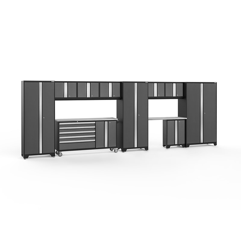 NewAge Bold Series 11 Piece Cabinet Set With Rolling Work Center