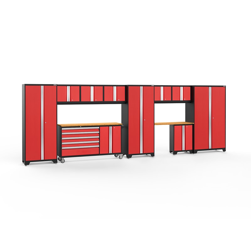 NewAge Bold Series 11 Piece Cabinet Set With Rolling Work Center