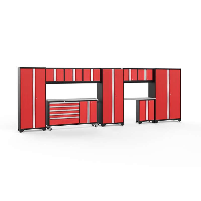 NewAge Bold Series 11 Piece Cabinet Set With Rolling Work Center