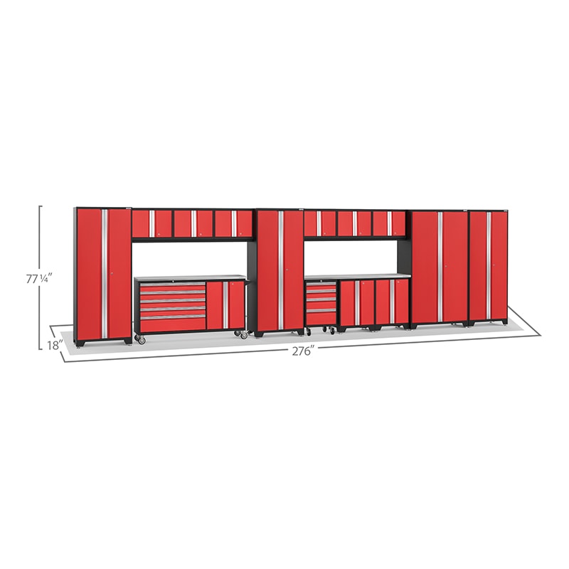 NewAge Bold Series 15 Piece Cabinet Set With Rolling Work Center