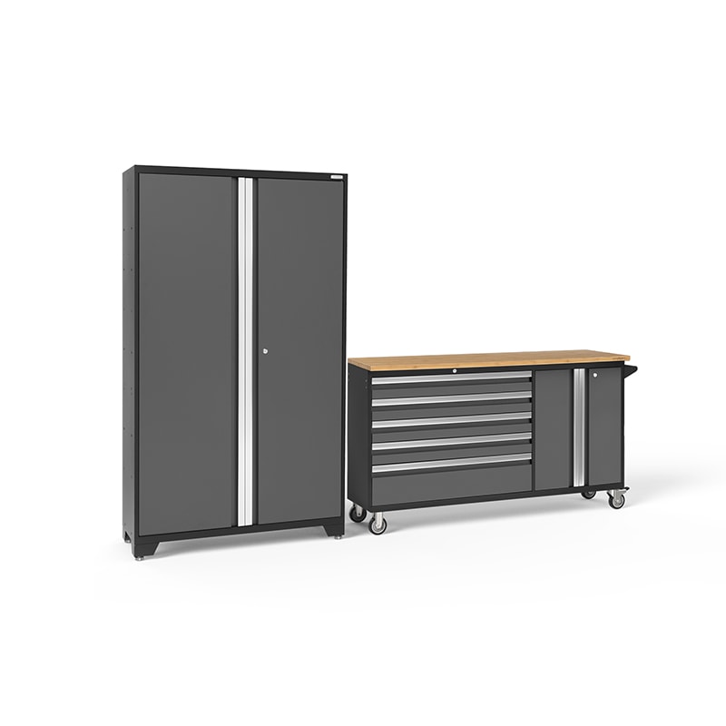 NewAge Bold Series 2 Piece Cabinet Set With Work Center and 42 Inch Locker