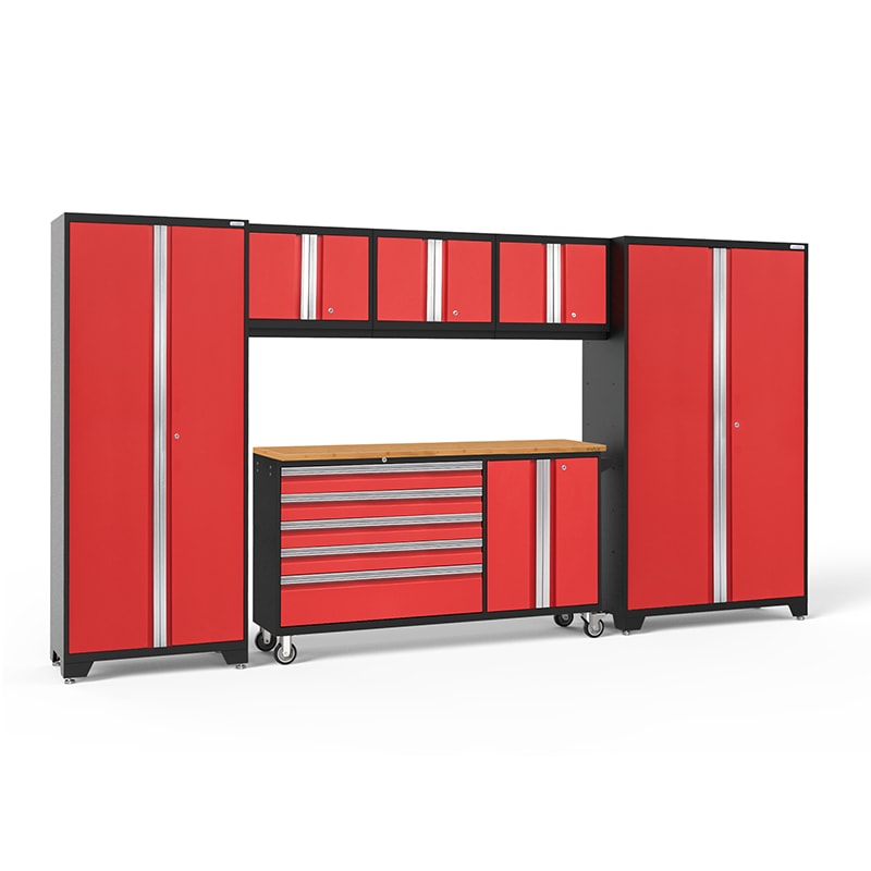 NewAge Bold Series 6 Piece Cabinet Set With Rolling Work Center