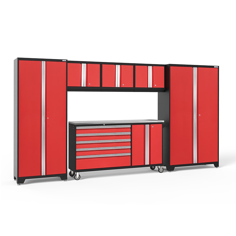 NewAge Bold Series 6 Piece Cabinet Set With Rolling Work Center