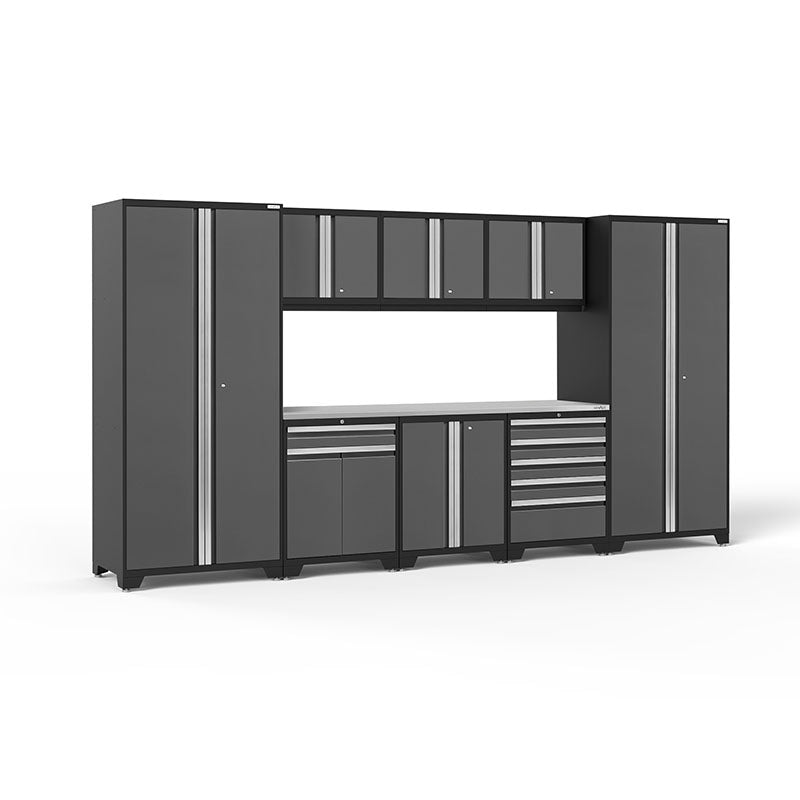 NewAge Pro Series base cabinets with integrated handles