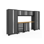 Organized garage with NewAge Bold Series 8 Piece cabinet system