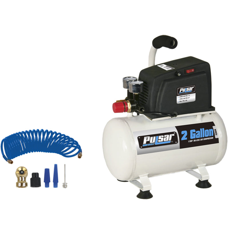 Pulsar 2 Gallon Horizontal Electric Air Compressor