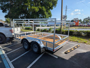 Heavy-duty open aluminum trailer for contractors