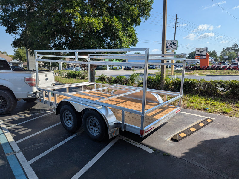 Heavy-duty open aluminum trailer for contractors